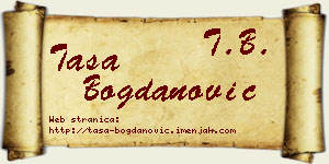 Tasa Bogdanović vizit kartica